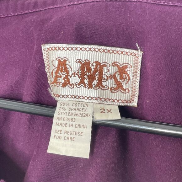 Y2K Vtg AMI Women Purple Cotton Jacket 2X Cyberpunk Grommets Metal Biker Grunge - Picture 5 of 7